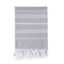 Mijolnir Toalla de playa Fouta Gris claro y blanco, 80 x 170 cm